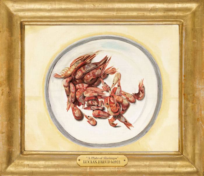 A Plate of Prawns (1958) by Lucian Freud