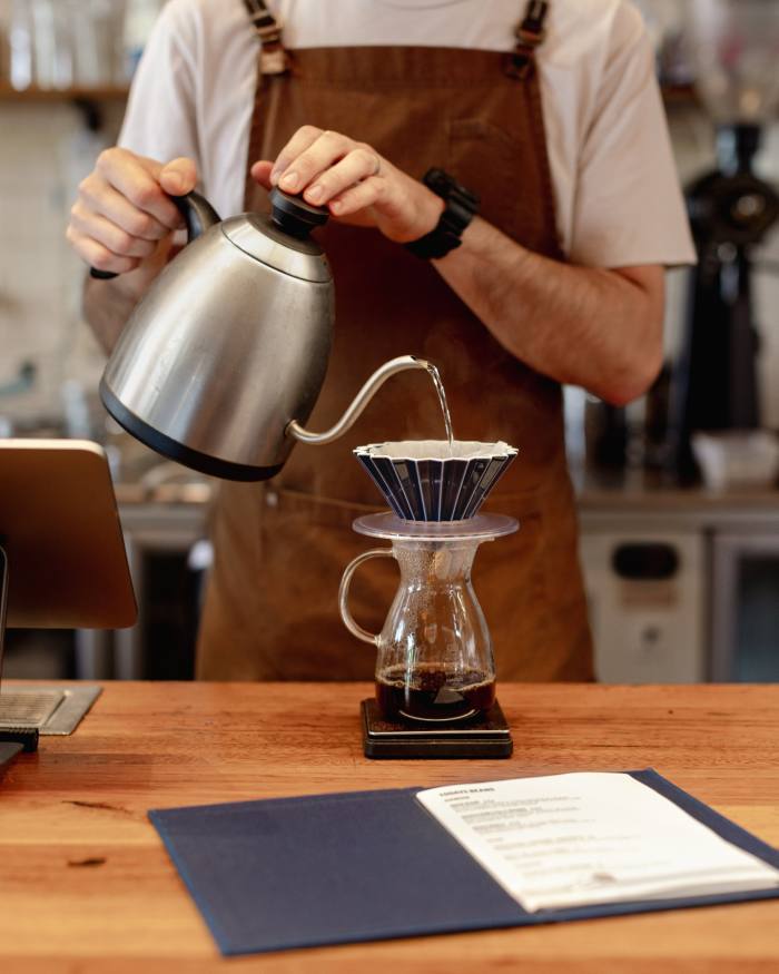 Pour-over being prepared at Seven Seeds