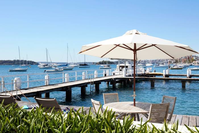 The flat also offers access to one of Sydney’s only private harbour pools