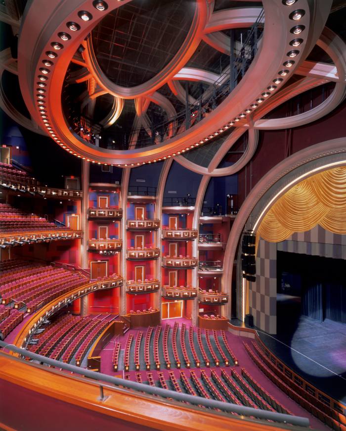 The David Rockwell -designed interior of the Dolby Theatre in Hollywood