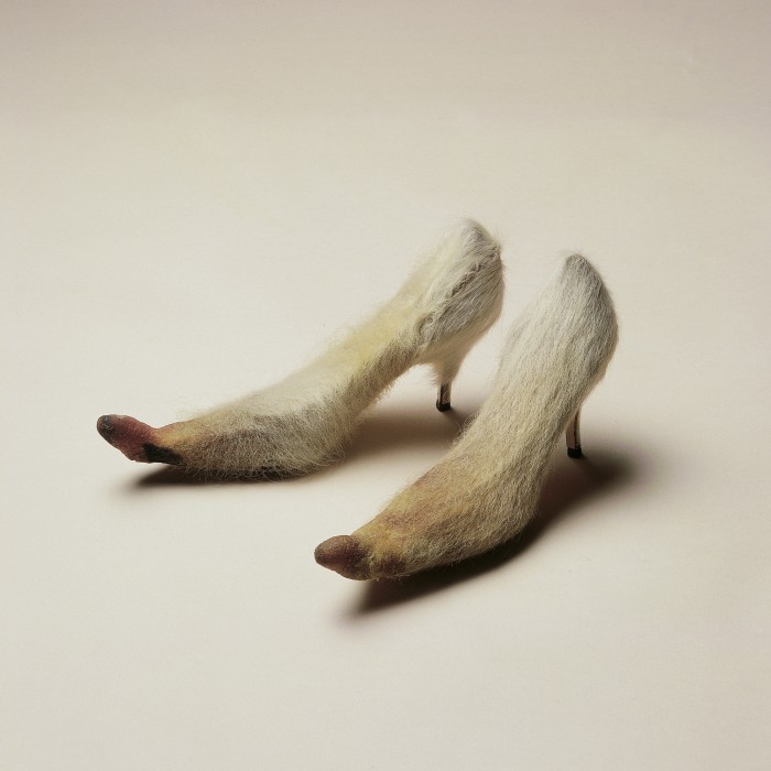 Cow-hide and -teat “Stilettos”, 1994, by Dorothy Cross