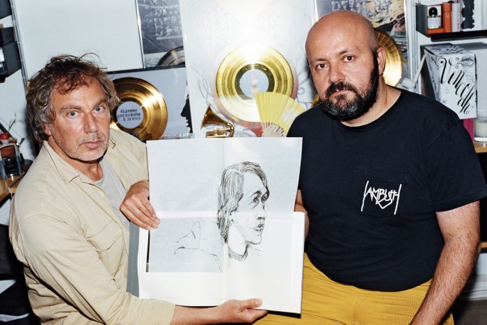 Mathias Augustyniak (on left) and Michael Amzalag at the M/M (Paris) studio