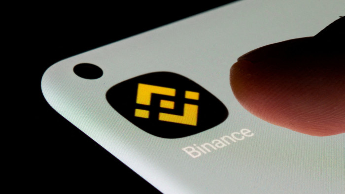 The Binance app on a smartphone
