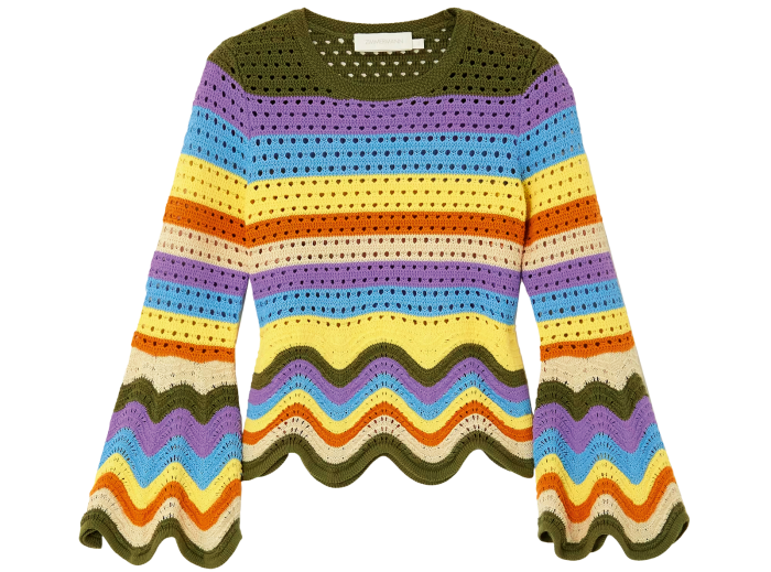 Zimmermann cotton Raie crocheted top, £480, endource.com