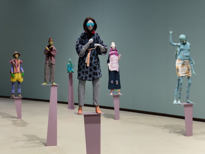 Figures from Wetwang Slack, Francis Upritchard’s 2018 Barbican exhibition