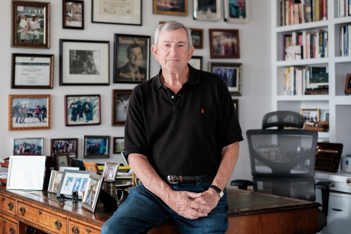 Entrepreneur Cal Simmons sits for a portrait in his office