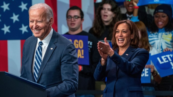 Joe Biden and vice president Kamala Harris at post-midterm election event