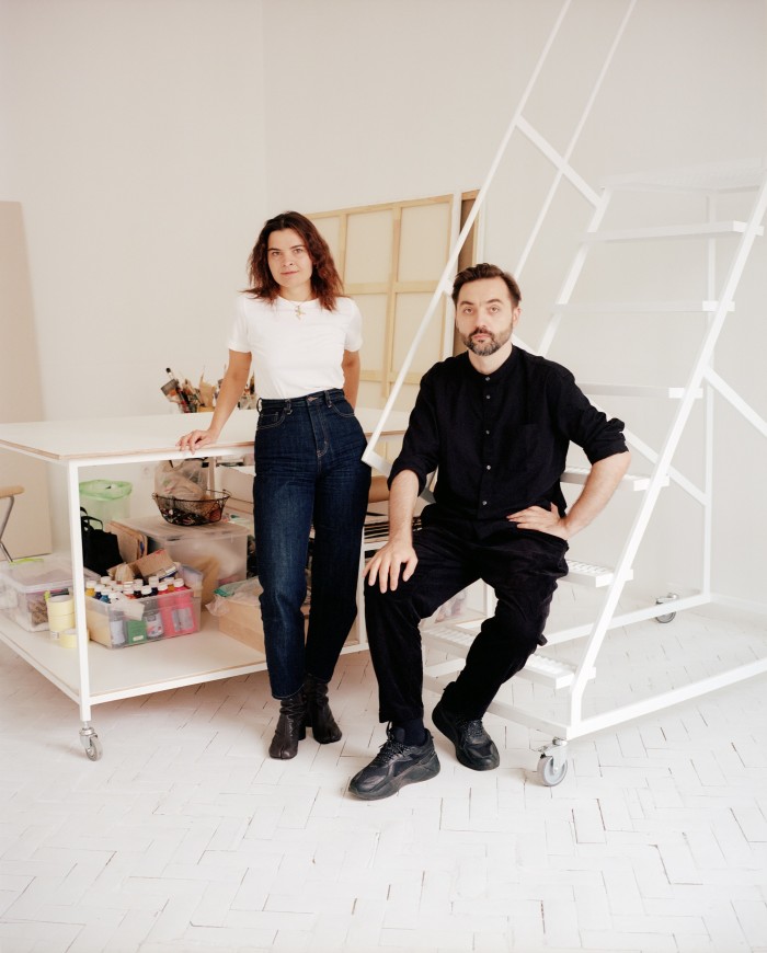 Artist and creative director Masha Reva (left) and artist Sasha Kurmaz