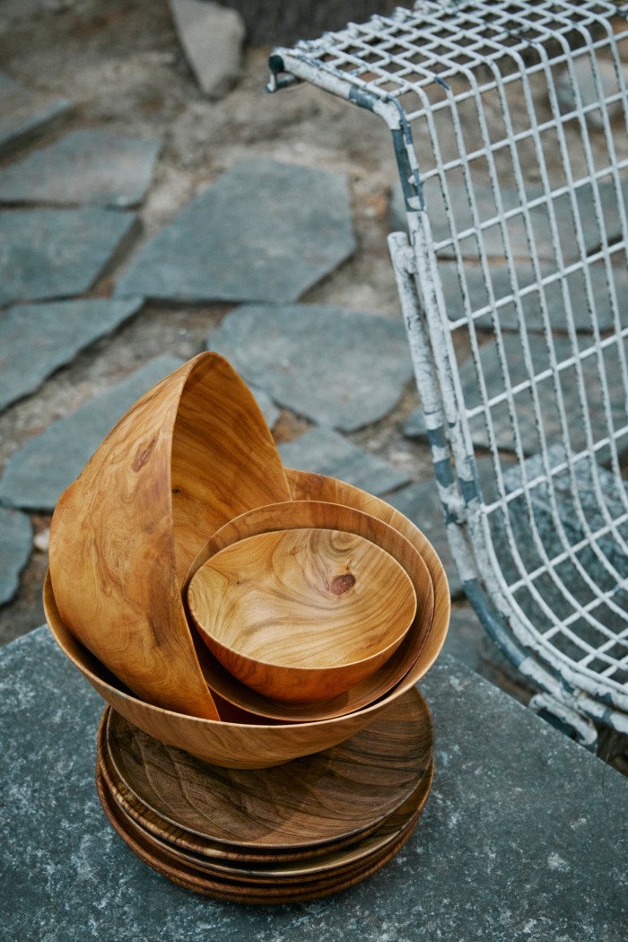 Antonis Cardew dark oak bowls and plates, from £40