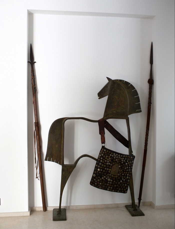 Zeller’s bronze horse sculpture, designed by Carlos Matta