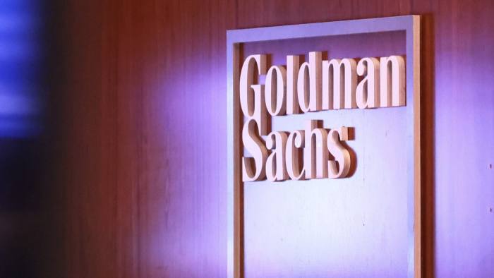 Goldman Sachs logo in an office