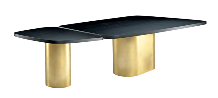 Walnut and brass Alber table, €32,700 for both modules