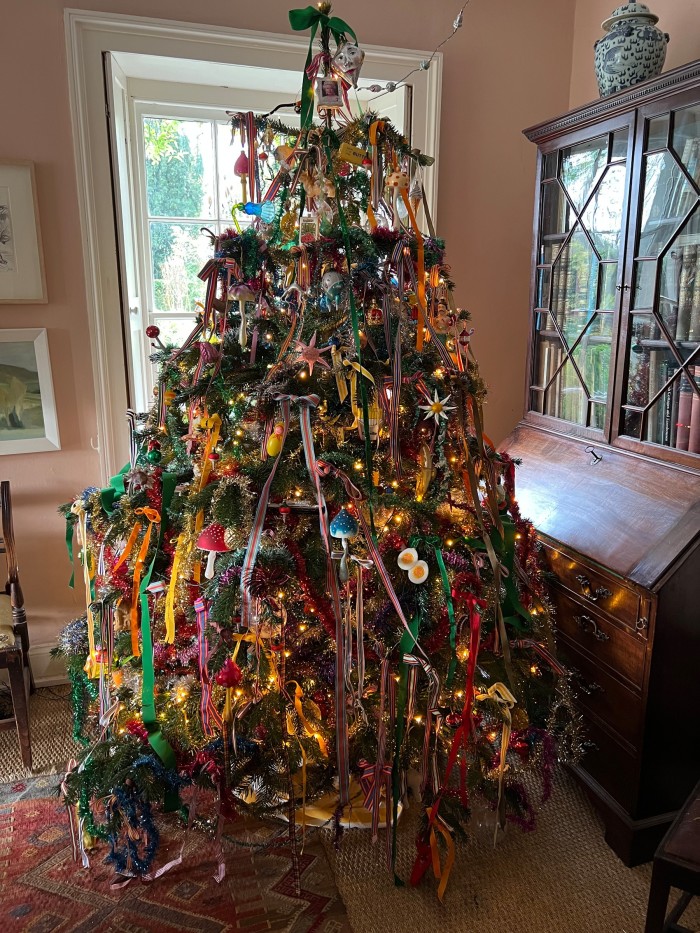 Charlie McCormick’s Christmas tree at his home in Dorset