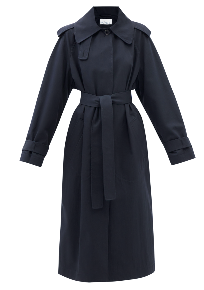 Raey wide raglan-sleeved belted trench coat