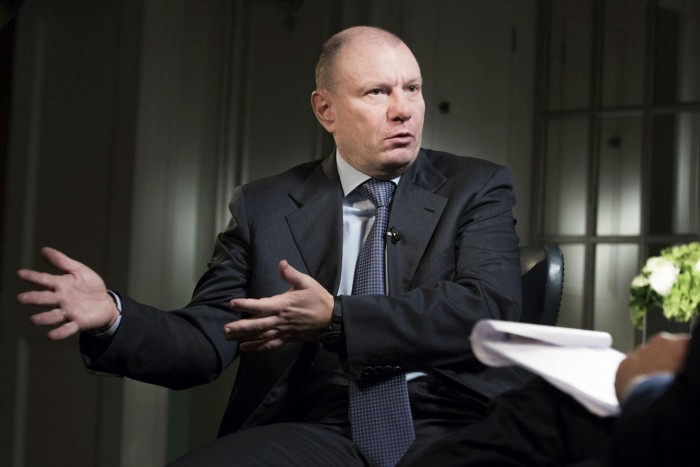 Vladimir Potanin, Russian billionaire and owner of OAO GMK Norilsk Nickel bought SocGen’s Russian operations