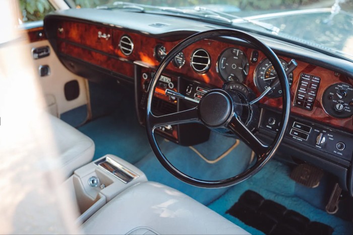 The interior of Innes Compton’s 1980 Silver Shadow