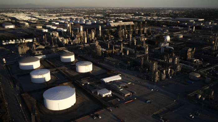 An oil refinery in California