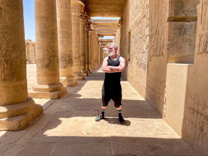 The author at the temple of Isis on Philae