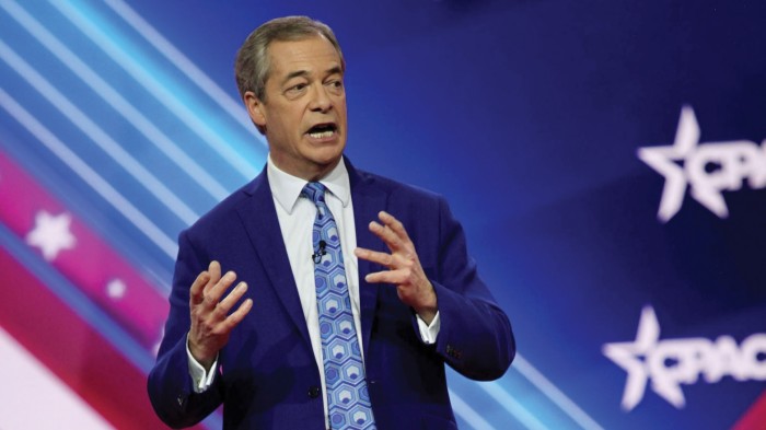 Nigel Farage, Fmr. Leader of the Brexit Party during CPAC Covention in Maryland