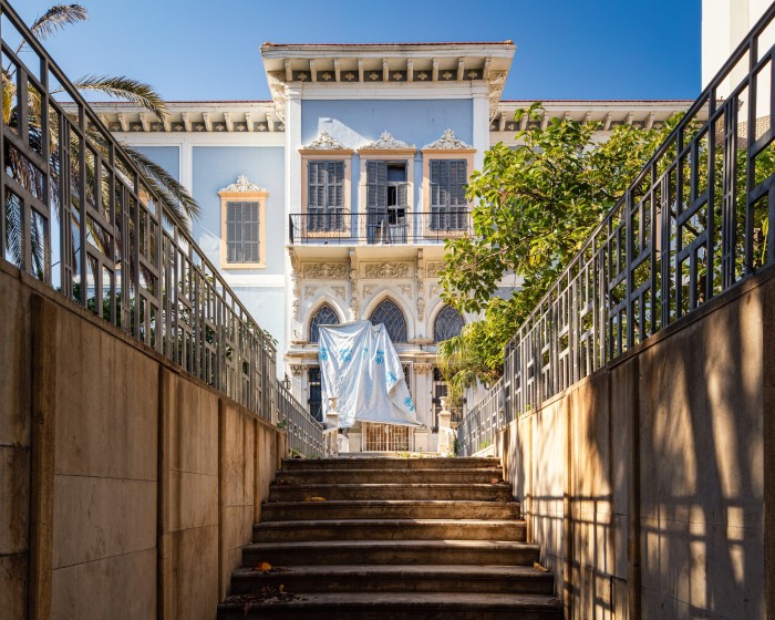The front of a mansion on Sursock Street, Beirut