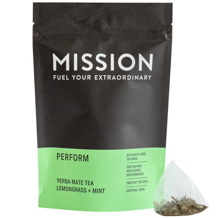 Mission yerba maté, lemongrass and mint Perform teabags, £6 for packet of 10
