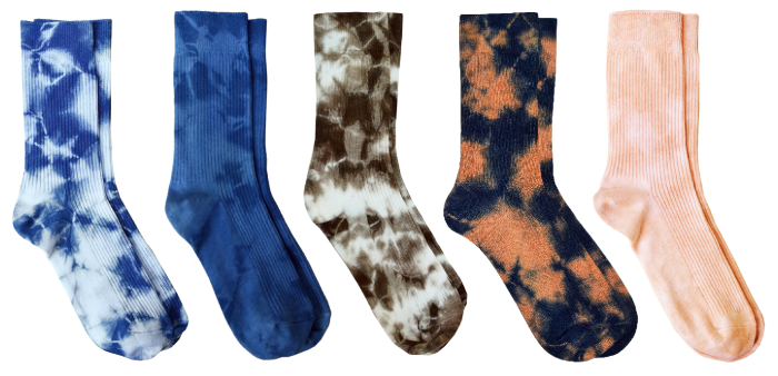 Philip Huang natural tie-dyed socks, £67