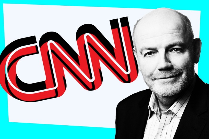 Mark Thompson with the CNN logo
