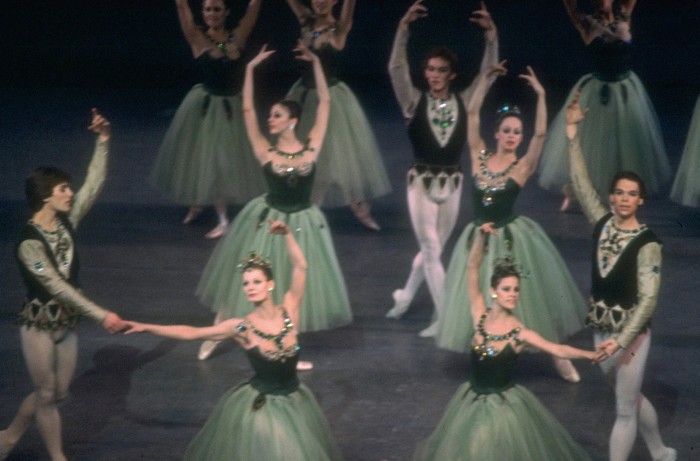 The New York City Ballet performs the “Emeralds” act of Balanchine’s ballet Jewels, 1967