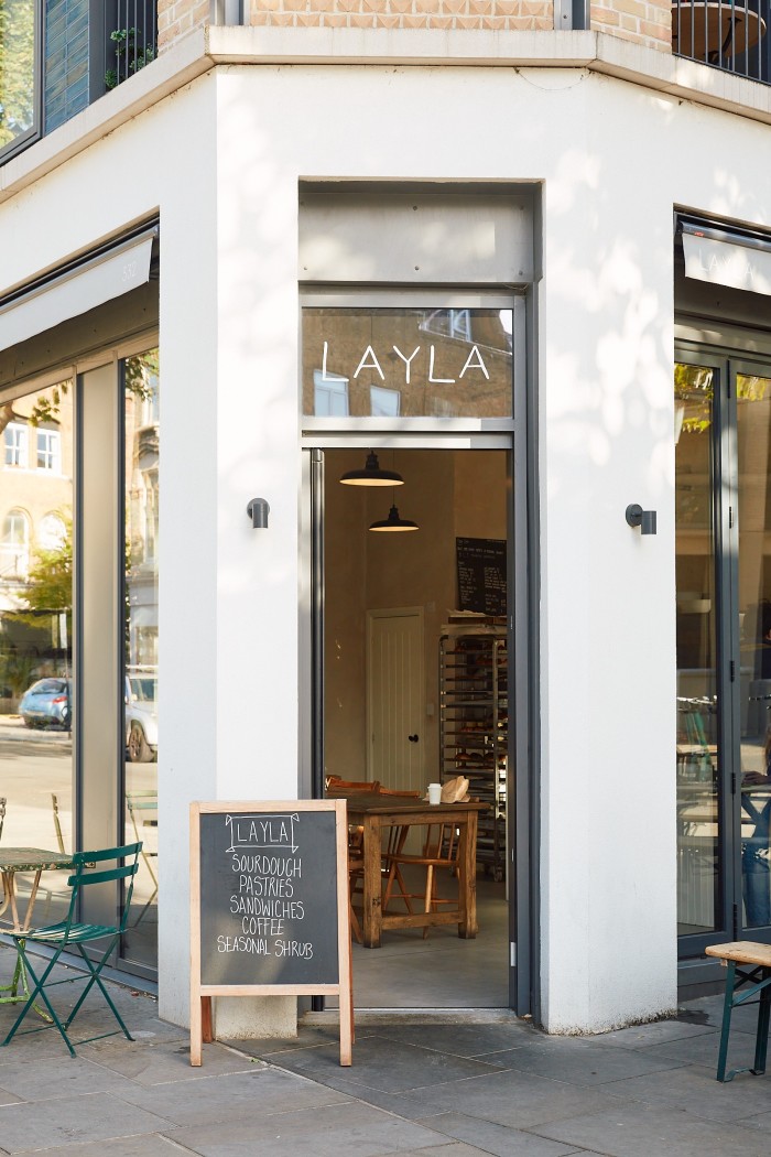 The entrance to Layla Bakery