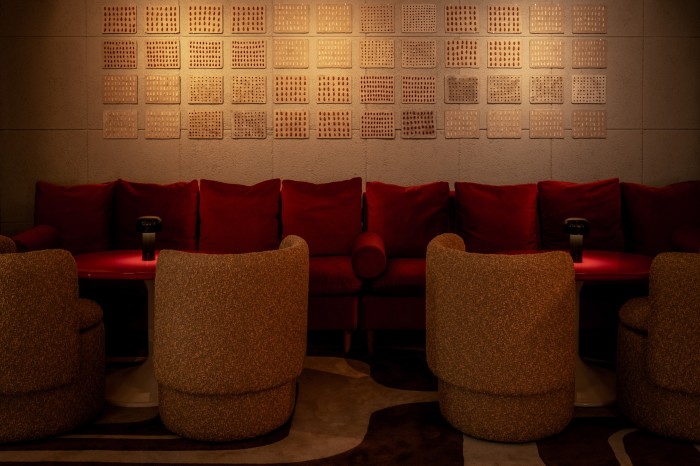 The loungey interior of the bar is designed to feel like a sanctuary