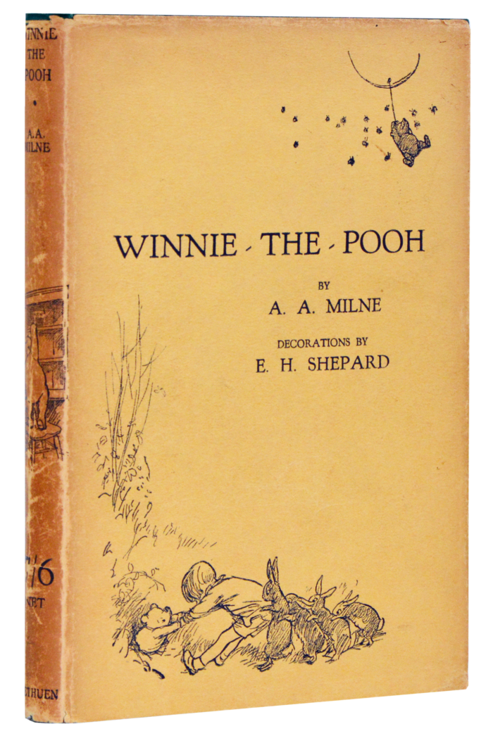 A first edition of Winnie-the-Pooh inscribed by the author at Shapero Rare Books