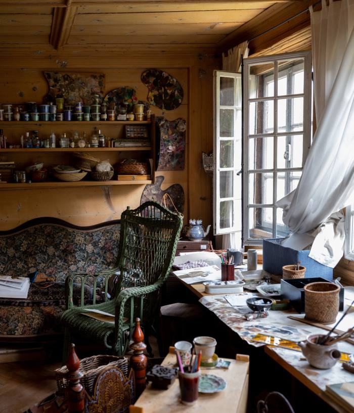 Setsuko’s painting studio – she creates her ceramics in Astier de Villatte’s atelier in Paris