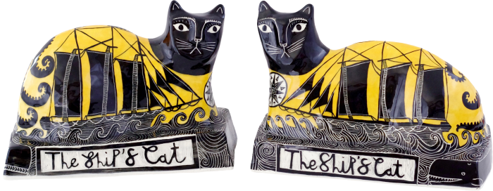 Vicky Lindo and Bill Brookes sgrafitto cats, from £3,600