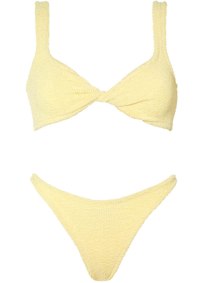 Hunza G crinkle-fabric Juno bikini, £155, harrods.com