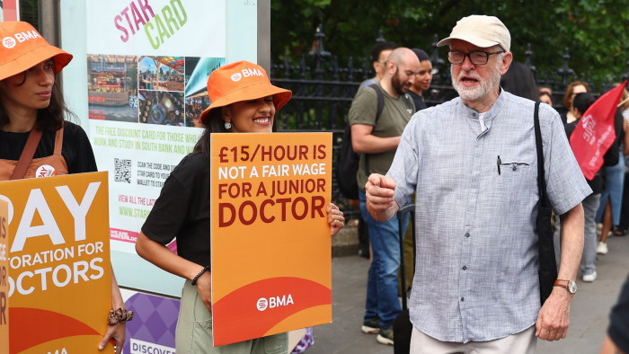 Jeremy Corbyn meeting striking junior doctors