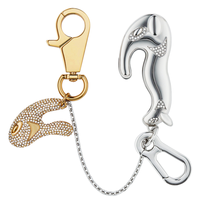 Dior and Kenny Scharf crystal-detail gold- and silver-finish brass Separable Magnetic keychain, £820
