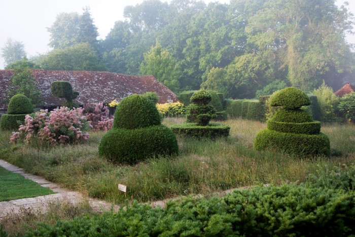 The topiary lawn at Great Dixter