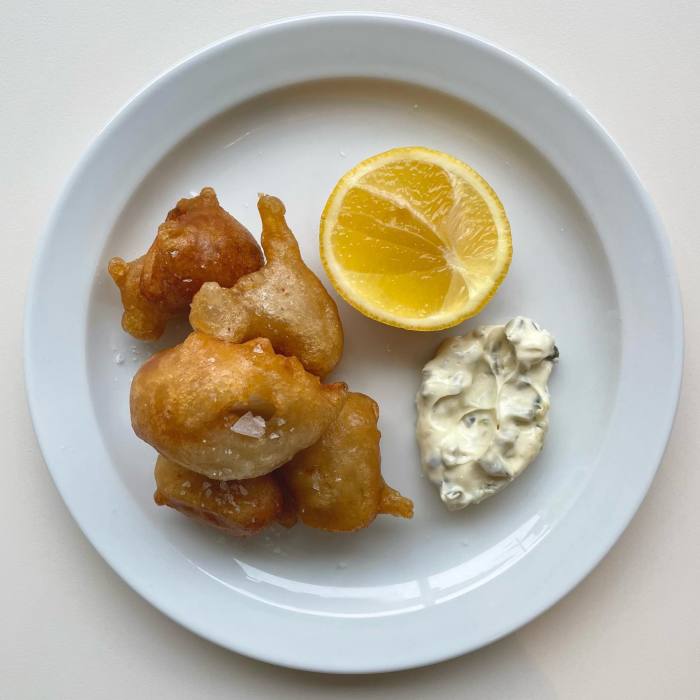 Fish bites, tartare and lemon at Norman’s Café