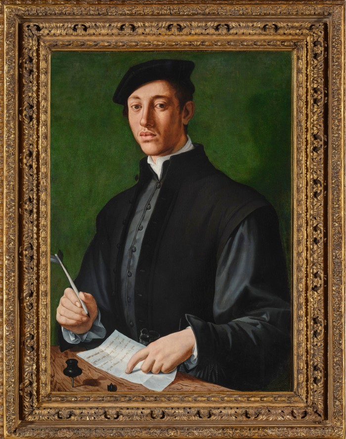 Portrait of a young man (possible a self-portrait), c1527, by Bronzino. Estimate, $3mn-$5mn