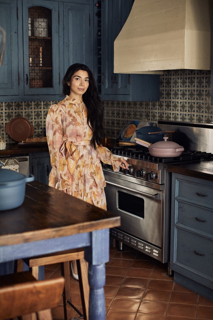 Shiza Shahid in the kitchen at her home in Los Angeles