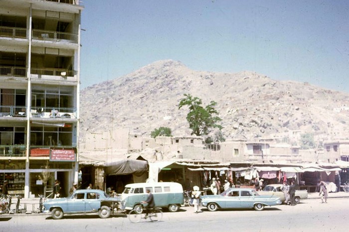 Apartments and shops in Afghanistan in the late 1960s