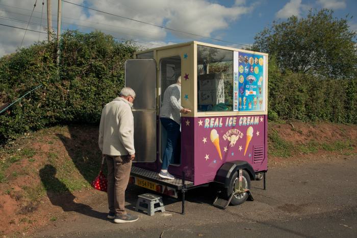 An ice cream van at the Shelsley Walsh hill climb