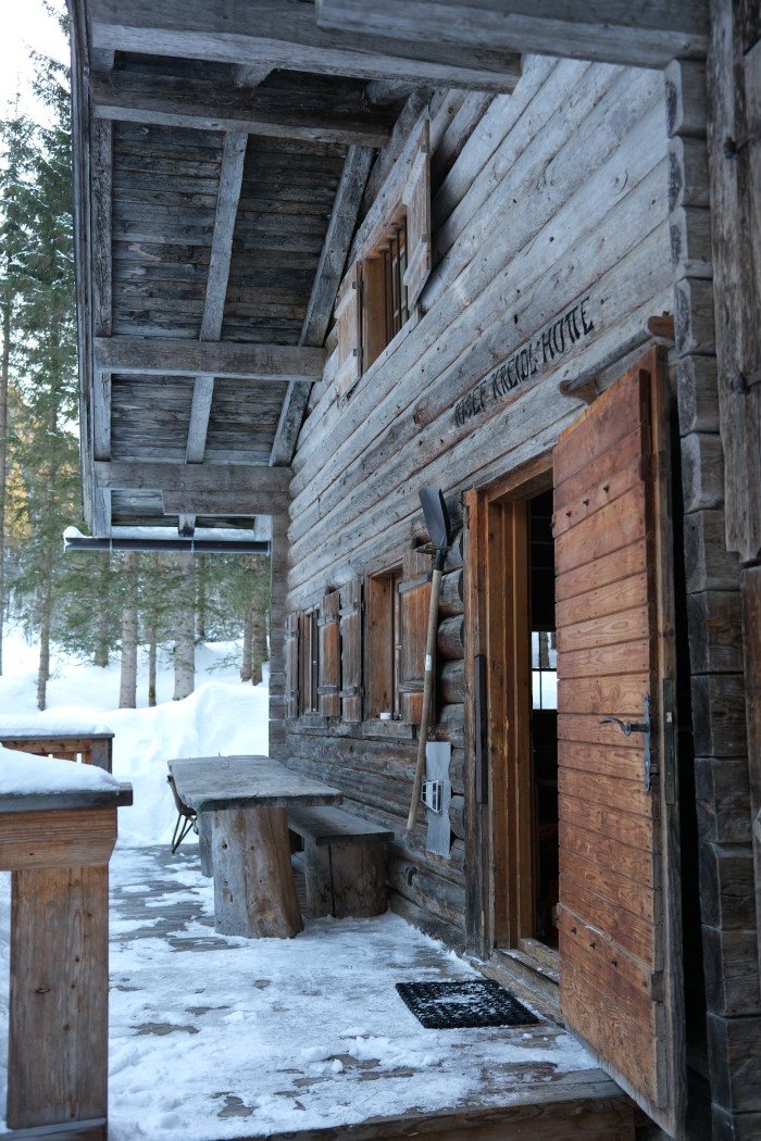 The front terrace on the Josef Kreidl Hütte