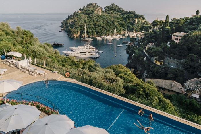 The view from the pool at the Belmond Hotel Splendido