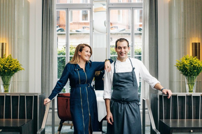 Anneka Brooks, general manager of Davies and Brook, with executive chef Dmitri Magi