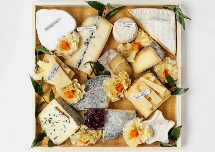 Cheese platter from Quatrehomme in Paris