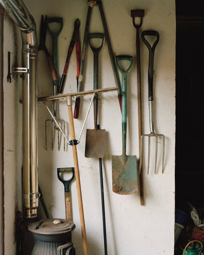Garden tools in the shed