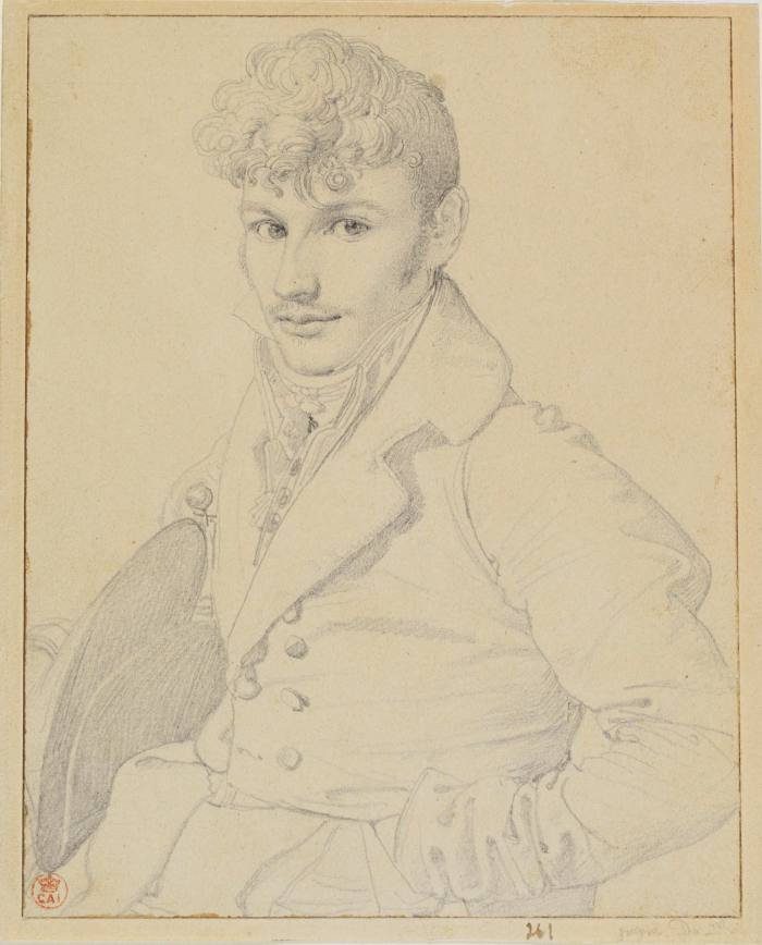 Portrait of a Man, c1805-20, after or possibly by Jean Auguste Dominique Ingres