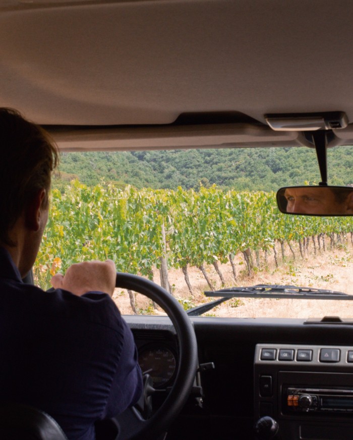 Salvatore Ferragamo en route to the vineyards