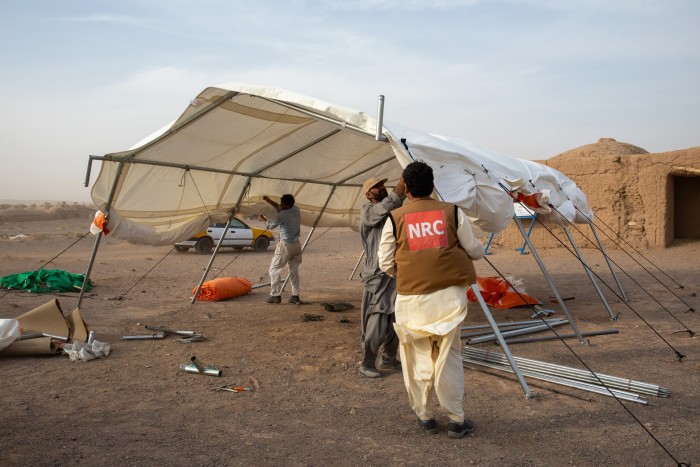 A Norwegian Refugee Council emergency team in Herat, Afghanistan